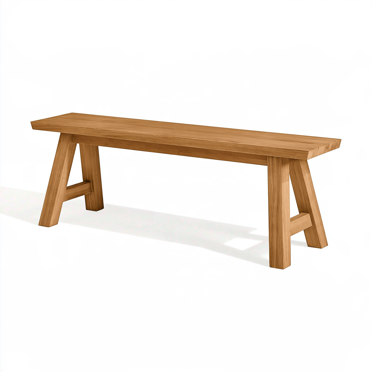 Panca 180 x 35 x 45 cm in legno marrone - stile rustico per ingresso e sala da pranzo