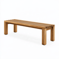 Panca da giardino 180 x 45 x 45 cm in legno massello marrone chiaro a doghe